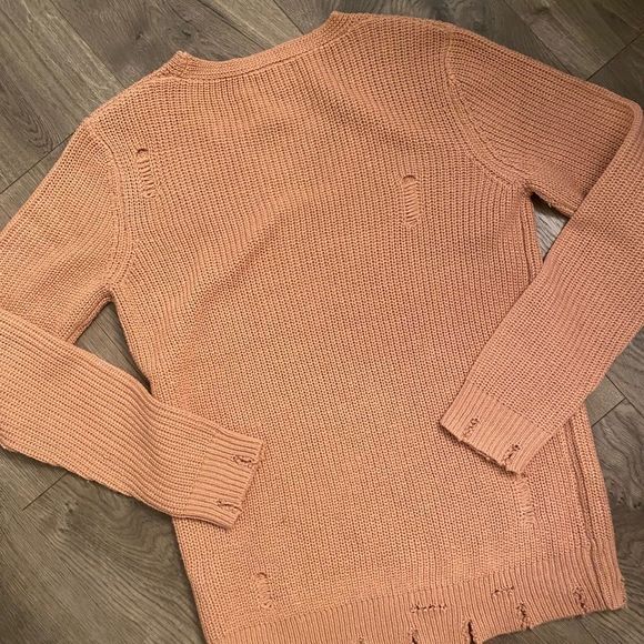 Distressed V Neck Sweater - Picture 12 of 12